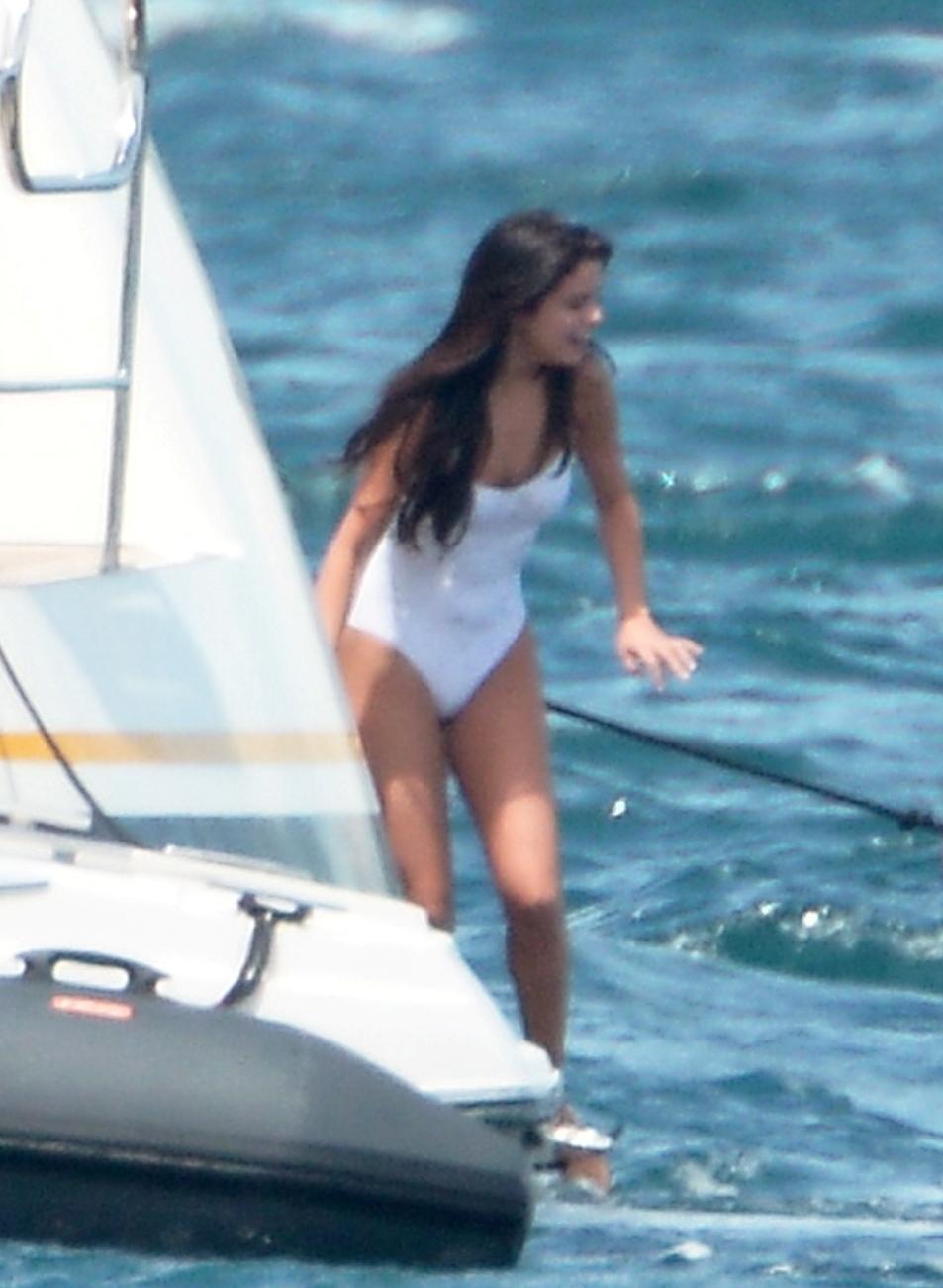 Selena Gomez See Through One Piece Set Leaked 0013