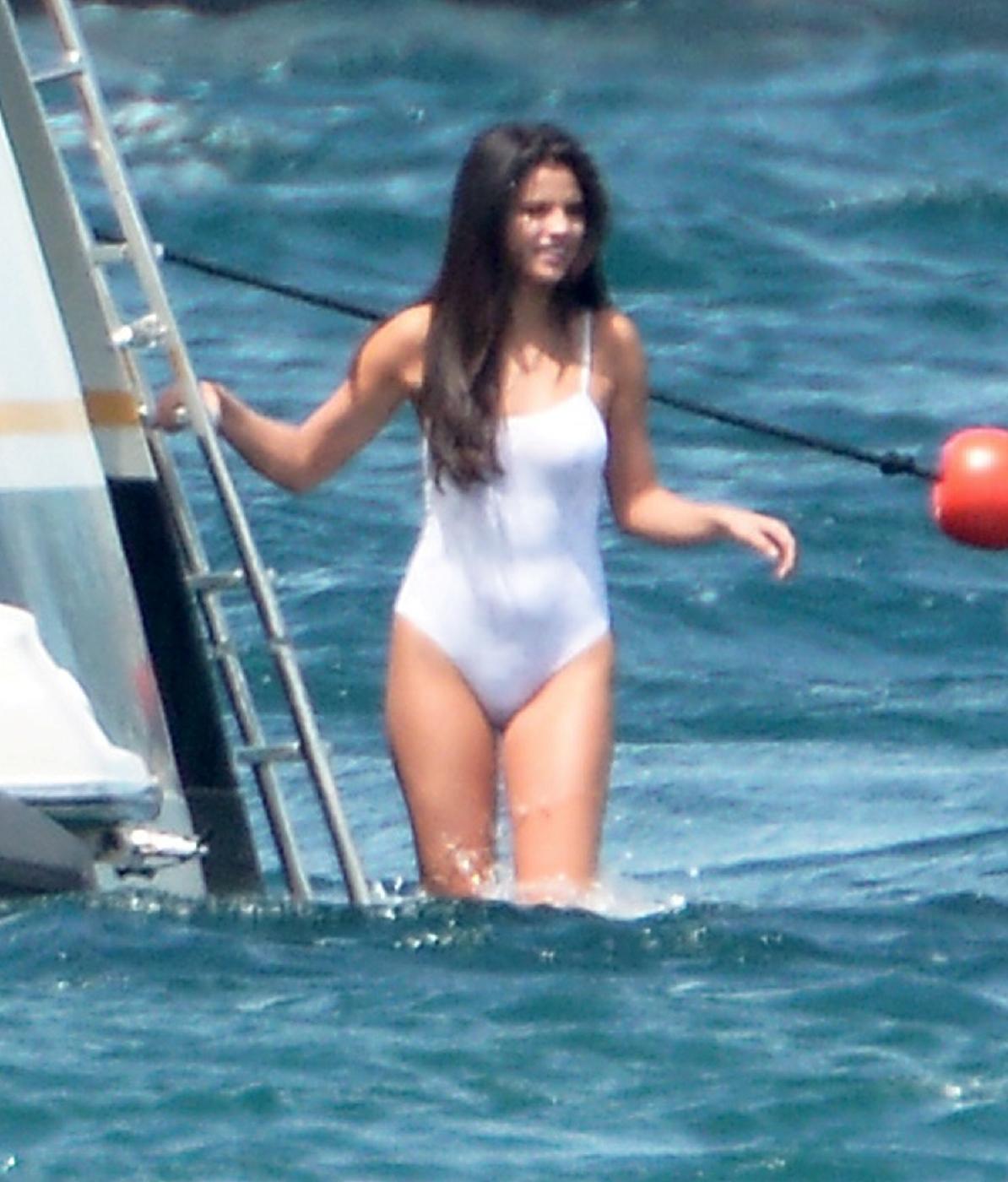 Selena Gomez See Through One Piece Set Leaked 0023