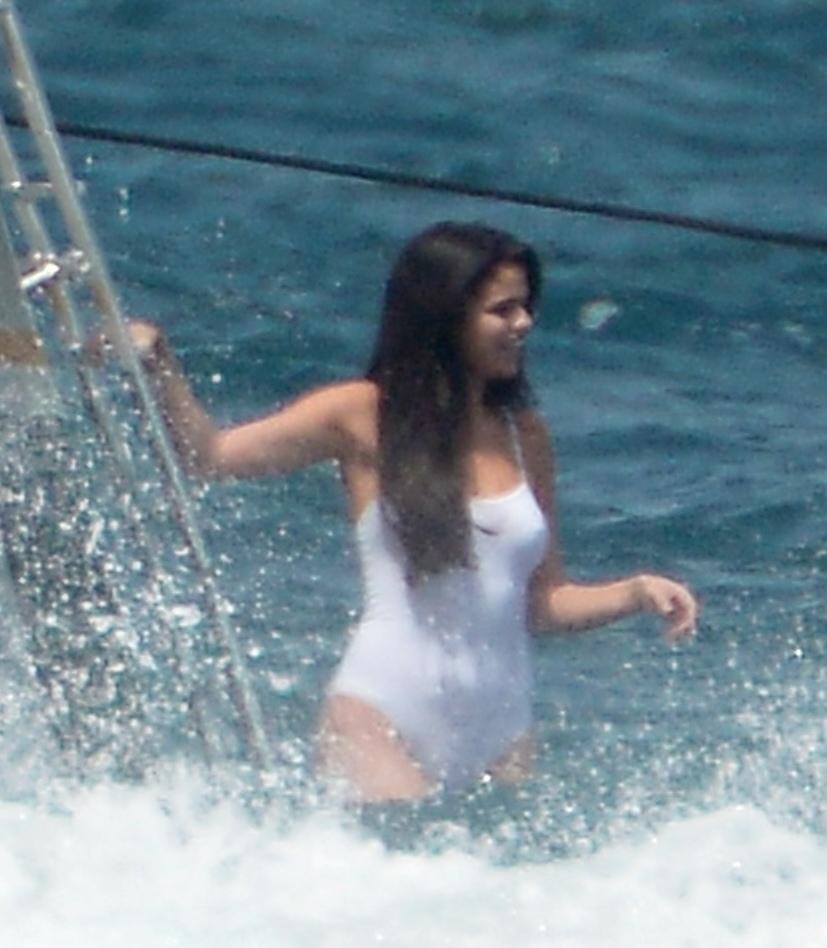 Selena Gomez See Through One Piece Set Leaked 0027