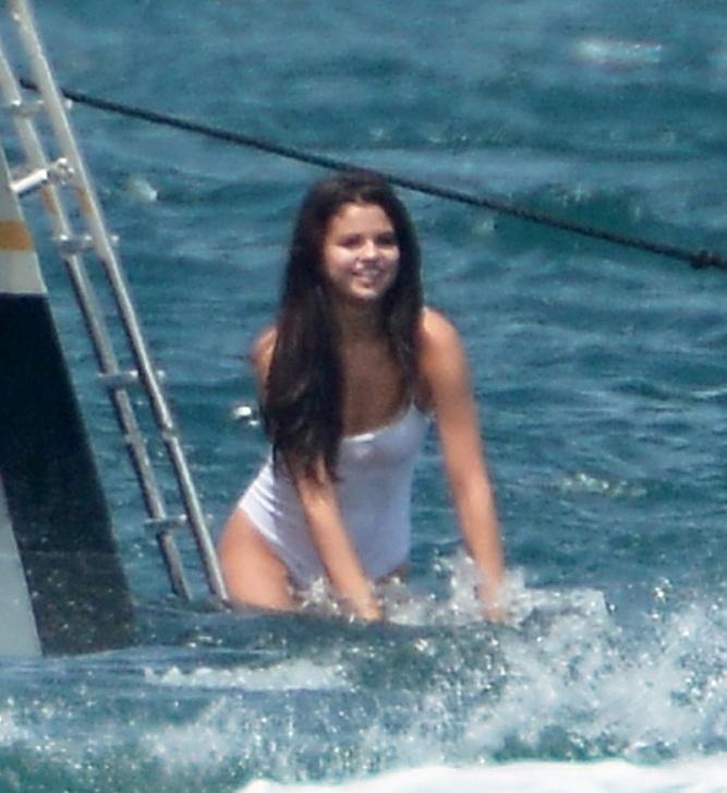 Selena Gomez See Through One Piece Set Leaked 0030