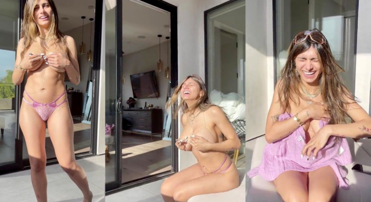 Mia Khalifa Topless Lingerie Tease Onlyfans Video Leaked