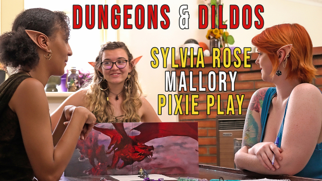 Girls Out West – Pixie Play, Sylvia Rose & Mallory – Dungeons And Dildos
