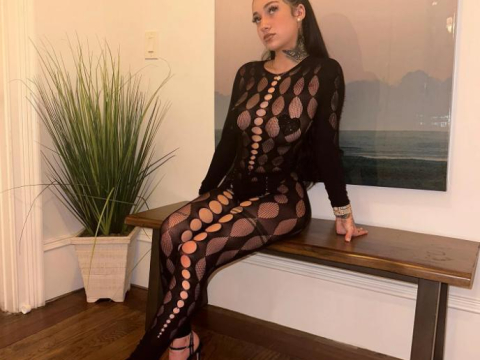 Bhad Bhabie Sexy See Through Mesh Bodysuit Onlyfans Set Leaked 0003