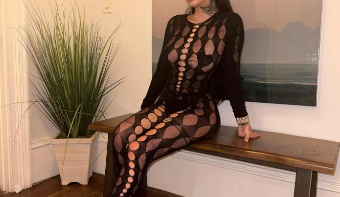Bhad Bhabie Sexy See Through Mesh Bodysuit Onlyfans Set Leaked 0003