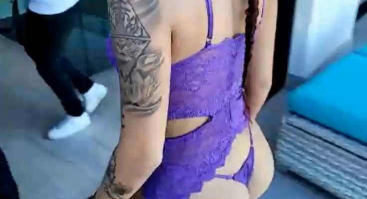 Malu Trevejo Ass Purple Lingerie Onlyfans Video Leaked