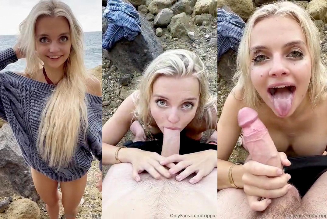 Trippie Bri Beach Blowjob With Cum Swallow Video Leaked