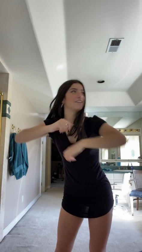 Charli Damelio See Through Mini Dress Dance Video Leaked