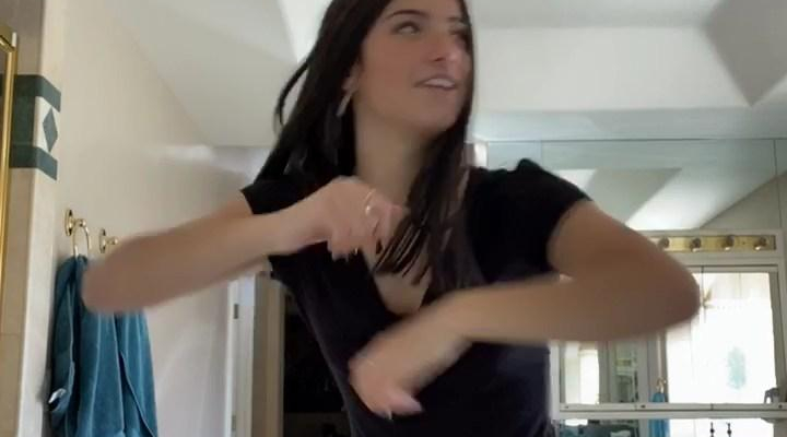 Charli Damelio See Through Mini Dress Dance Video Leaked