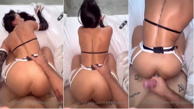 Emily Rinaudo Cosplay Maid Doggy Style OnlyFans Video Leaked