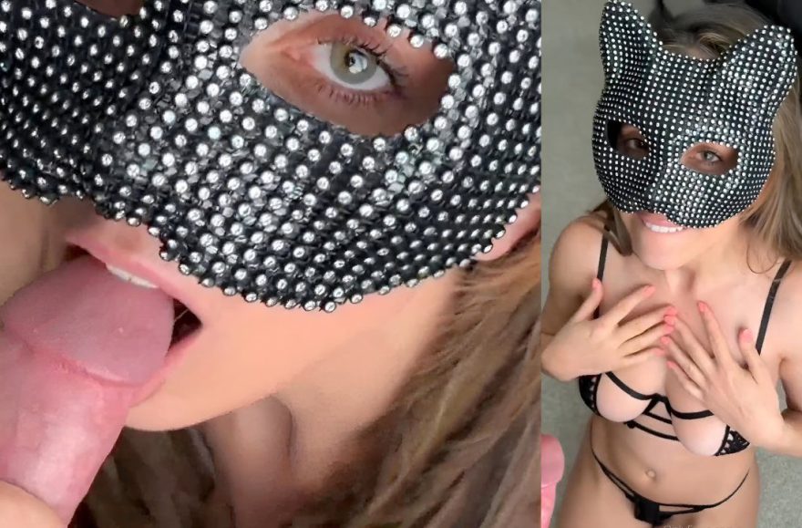 Christina Khalil Slo Mo Masked Blowjob Video Leaked