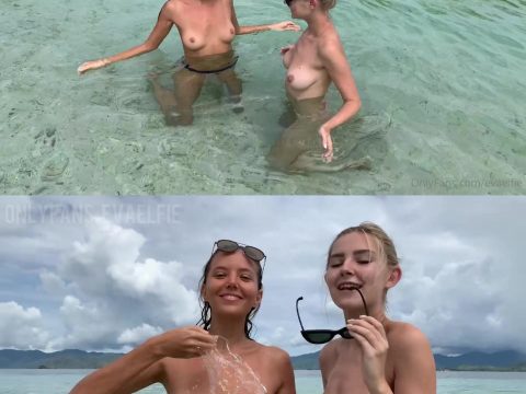 Eva Elfie Nude Lesbian Beach Tease OnlyFans Video Leaked